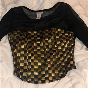 Half see through crop top